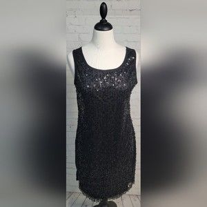 Pinky Black Sequins Mini Dress size XL NWT